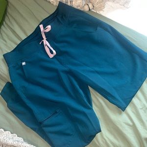 Figs Caribbean blue Zamora regular waisted jogger scrub pants